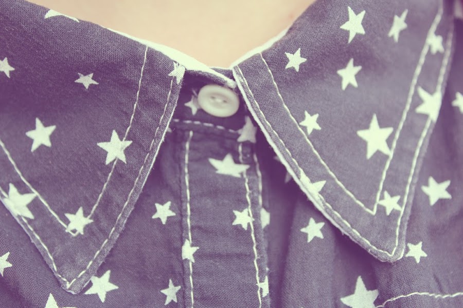 Camisa handmade estampado de estrellas