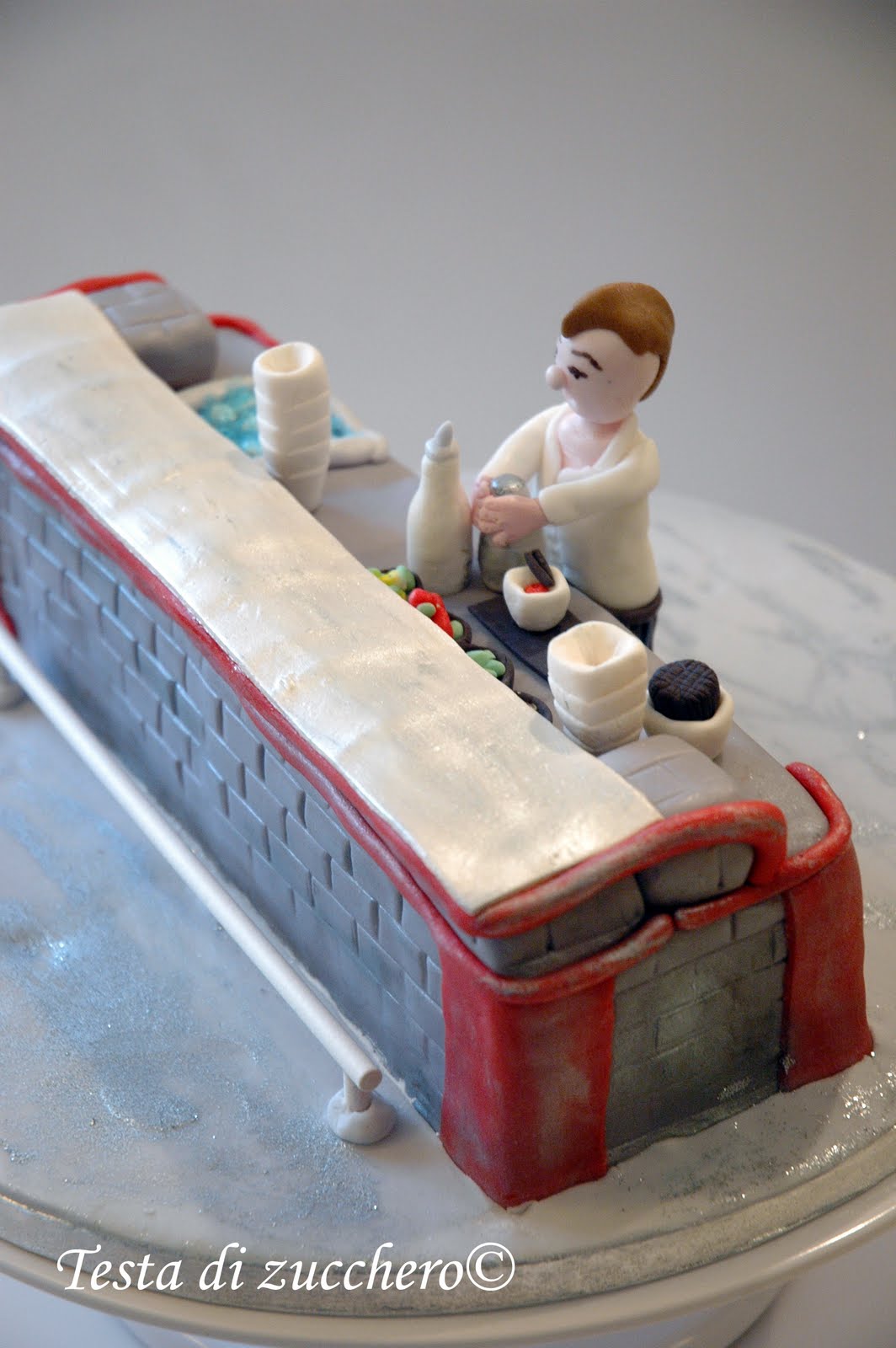 Testa di zucchero Bartender cake.