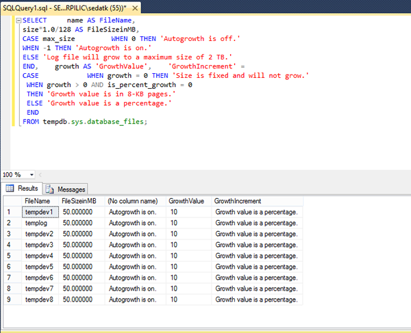 SQL Server Nedir?: TempDb Veritabanının Konfigürasyonu