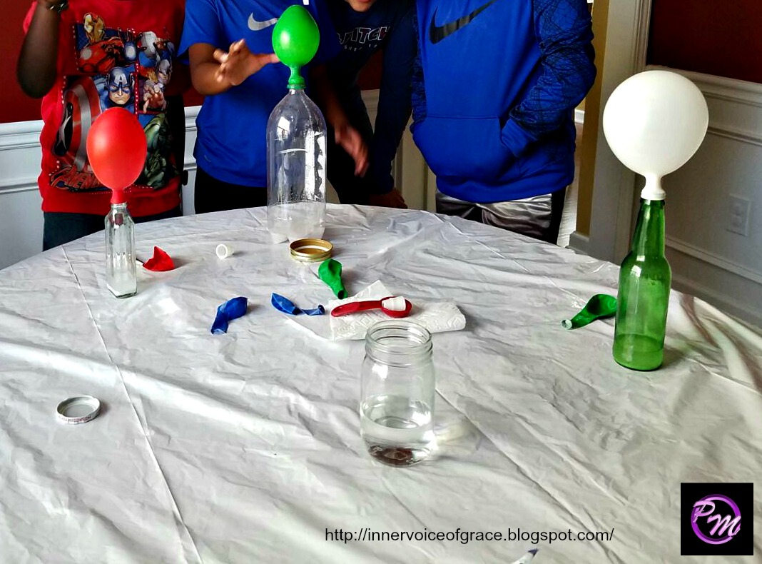 Poetic Mommy: Chemistry of inflating a balloon - Science Experiment