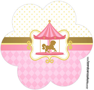 Carousel in Pink: Free Printable Cupcake Wrappers and Toppers.