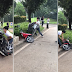 Lalaki, ginulpi ang sariling motorsiklo matapos umanong hulihin ng traffic enforcer