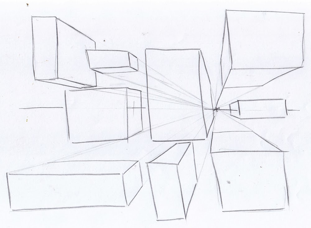 Weekly Doodles and tuts Drawspace K01 How to draw boxes in perspective