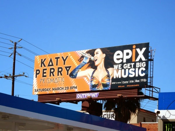 Katy Perry Prismatic World Tour Epix billboard Vine Street Katy Perry Prismatic World Tour Epix billboard