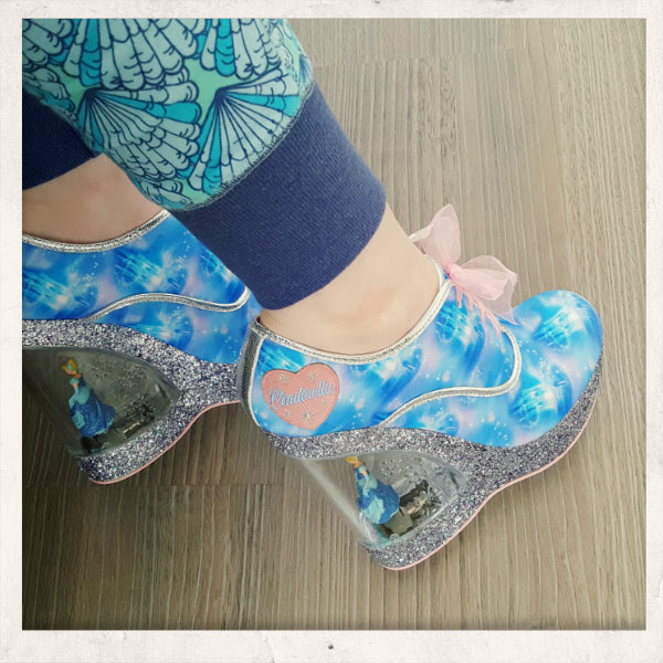 wearing irregular choice call me cinders glitter perspex heels wearing irregular choice call me cinders glitter persepx heels