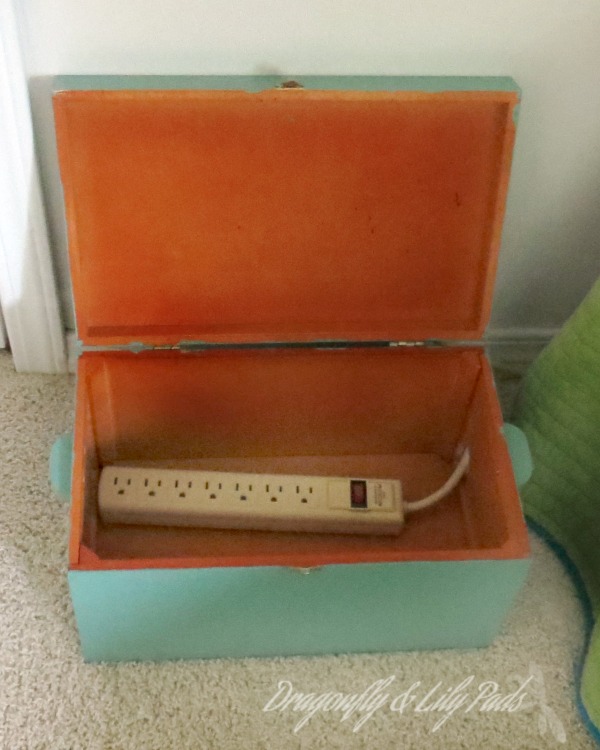 Box with a Purpose using a drill and power strip. Thrift store, Upcycle, Decor