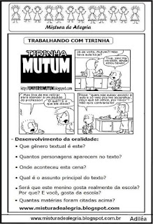 Tirinha Atividade com tirinha