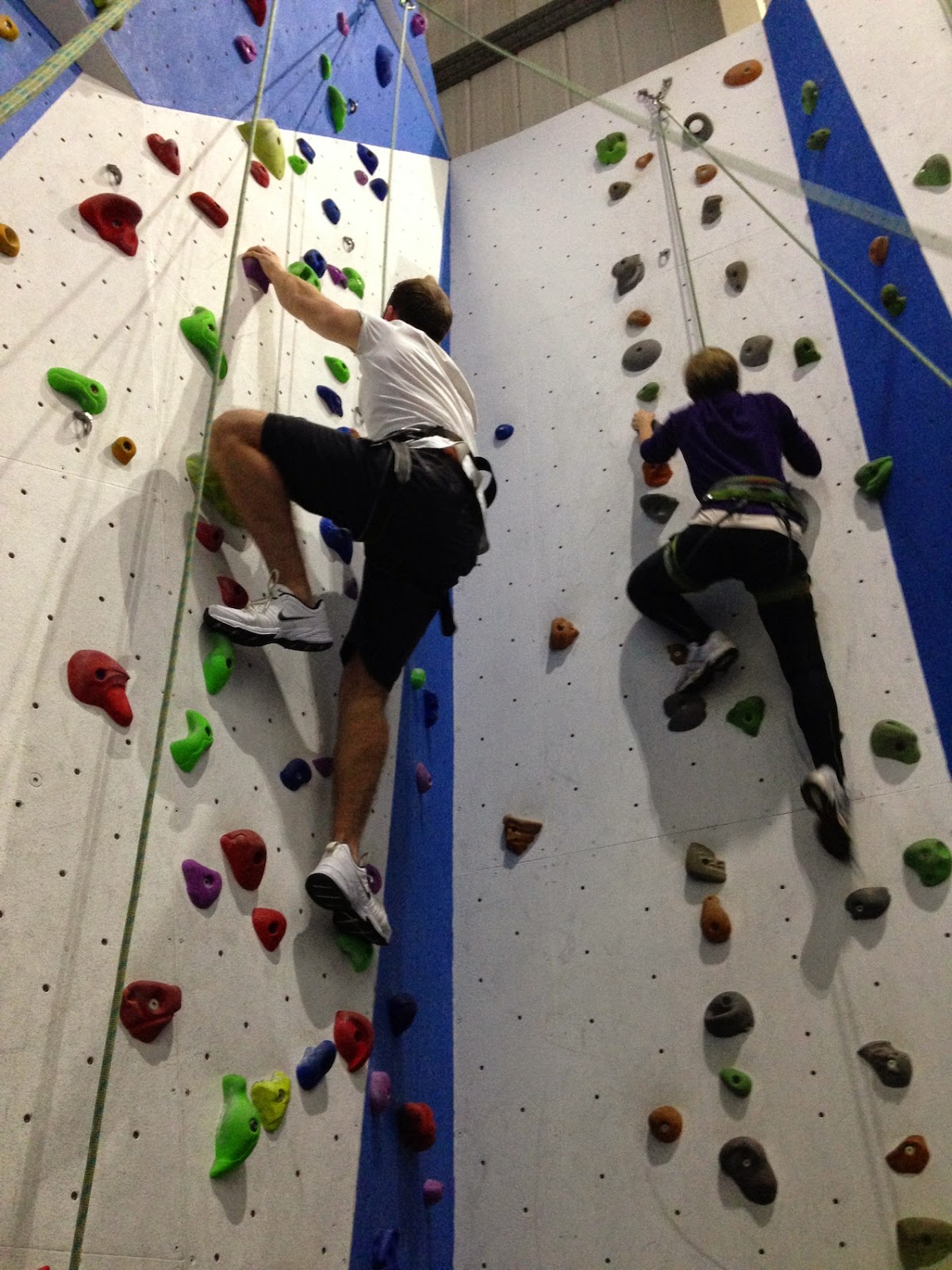Learning to climb at High Sports Brighton FitBits