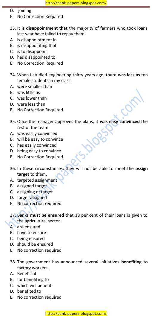 all bank exam question papers