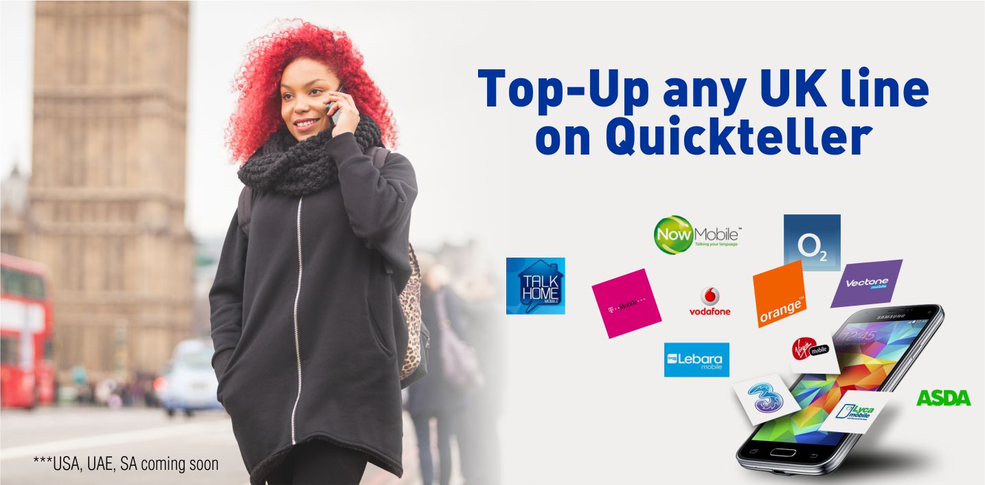 ASTEROID TECH Quickteller now allows Nigerians topup UK mobile number