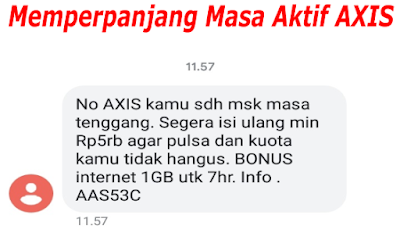 perpanjang masa aktif kartu AXIS provider AXIS