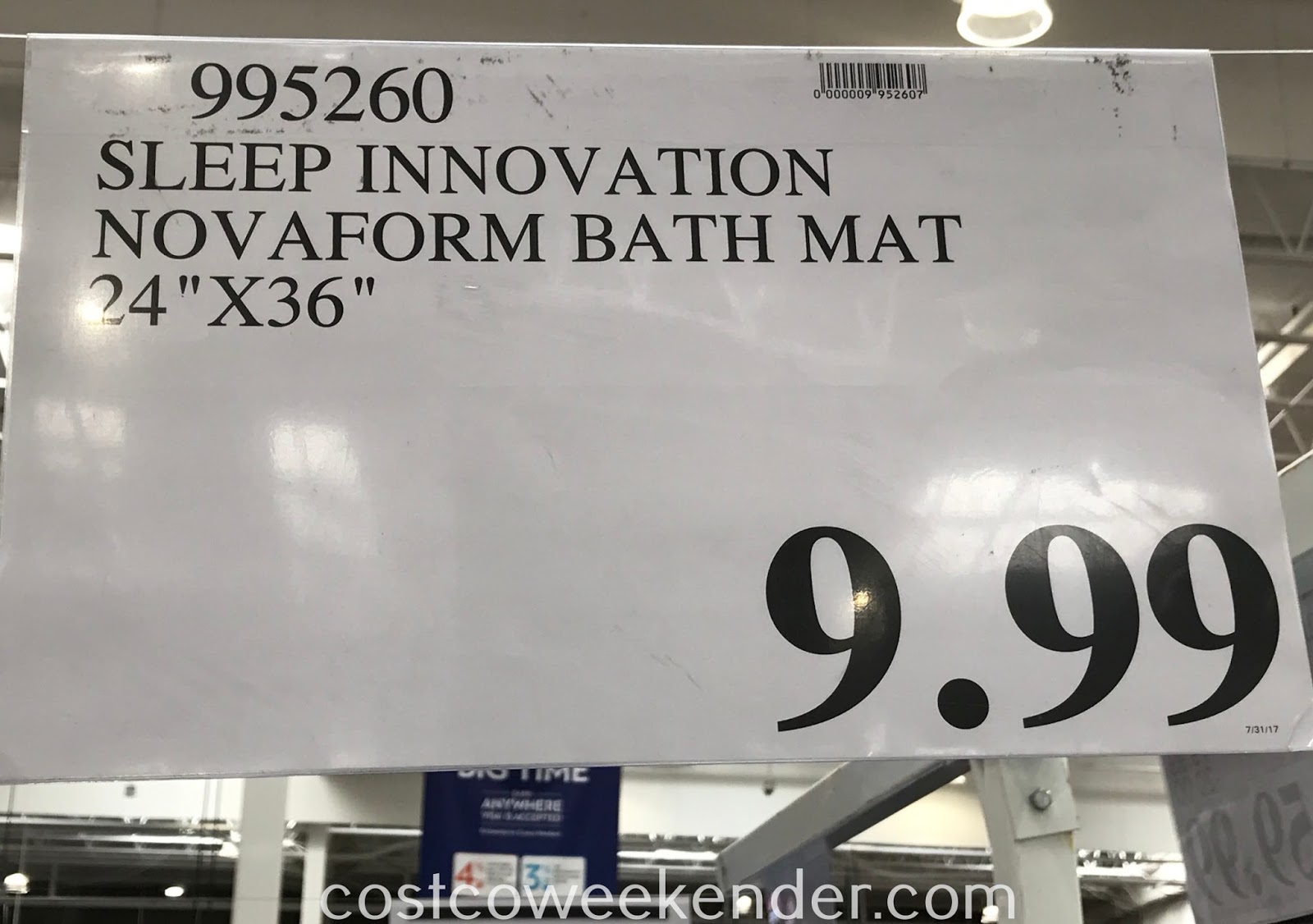 Sleep Innovation Novaform Luxe Memory Foam Spa Mat Costco Weekender