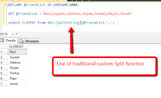 sql function server split use tips database tutorials once created below