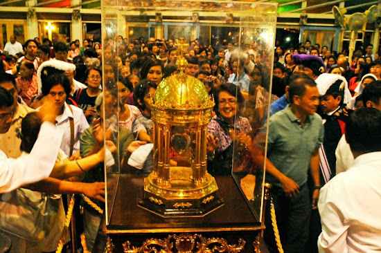 The heart of St. Camillus on display at Our Lady of La Paz Church, Makati