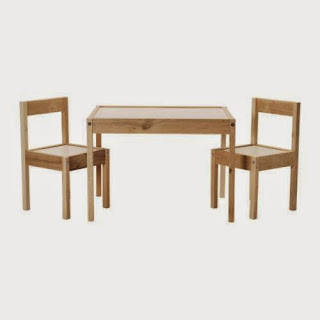 child-size table and chairs