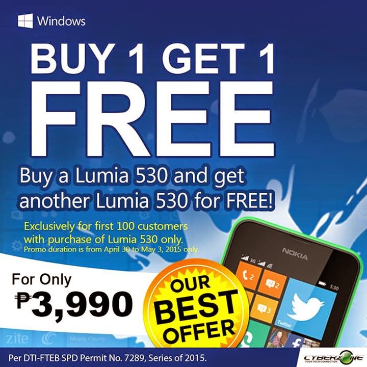 Lumia 530 Buy 1 Get 1 Promo