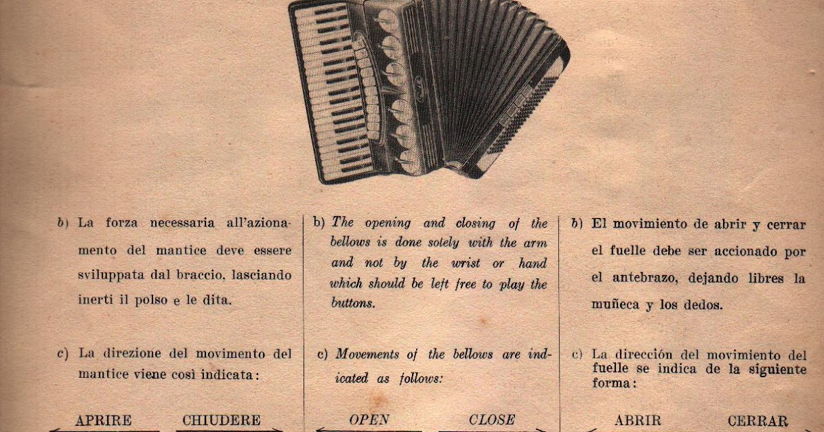 akordeon Metodo para Acordeon ESPAÑOLINGLESITALIANO