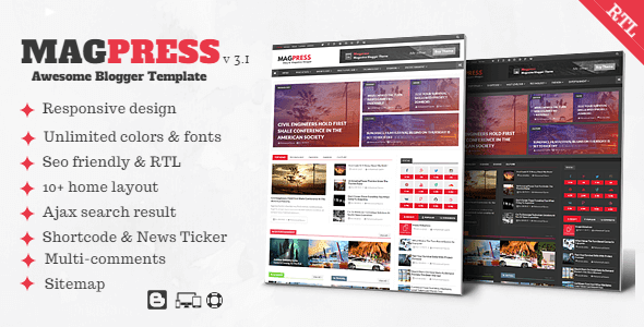 Magpress V3.1 - Magazine Responsive Blogger Template Free Download Magpress V3.1 - Magazine Responsive Blogger Template