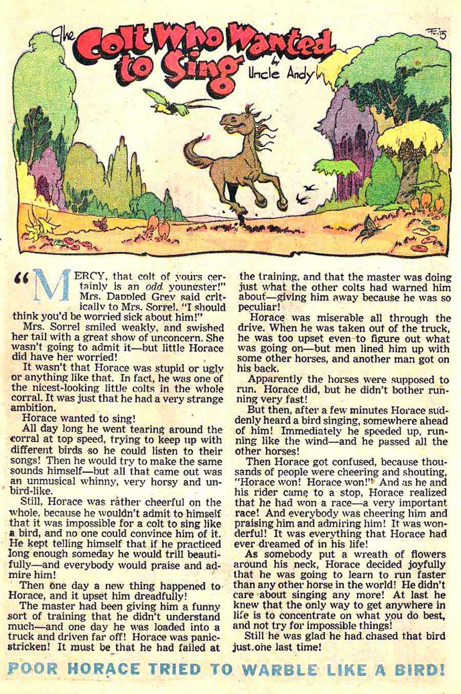 Frank Frazetta golden age 1940s funny animal comic book page art from Goofy Comics #31