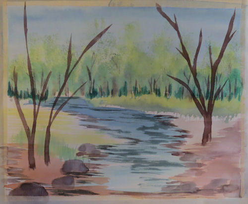 watercolor landscape