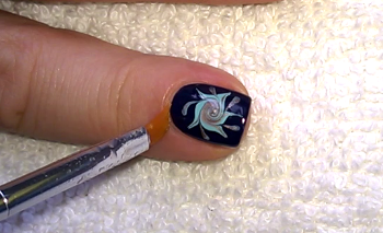 Life World Women Blue Needle Nail Art Design If Needed Clean Up The Edges By A Nail Brush And Polish Remover