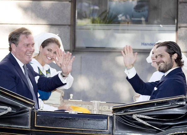 King Carl Gustaf, Queen Silvia, Crown Princess Victoria, Prince Daniel, Princess Estelle,  Prince Carl Philip, Princess Sofia, Princess Madeleine and Christopher O'Neill