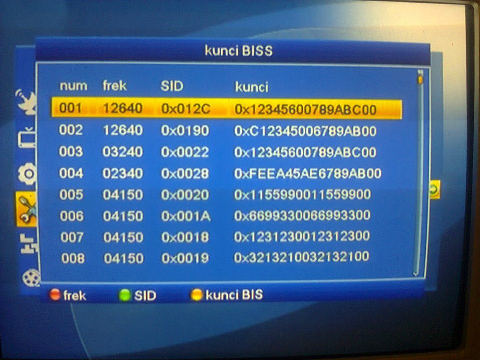 Cara Memasukkan Biss Key antena Parabola pada receiver DHIAN ELEKTRO