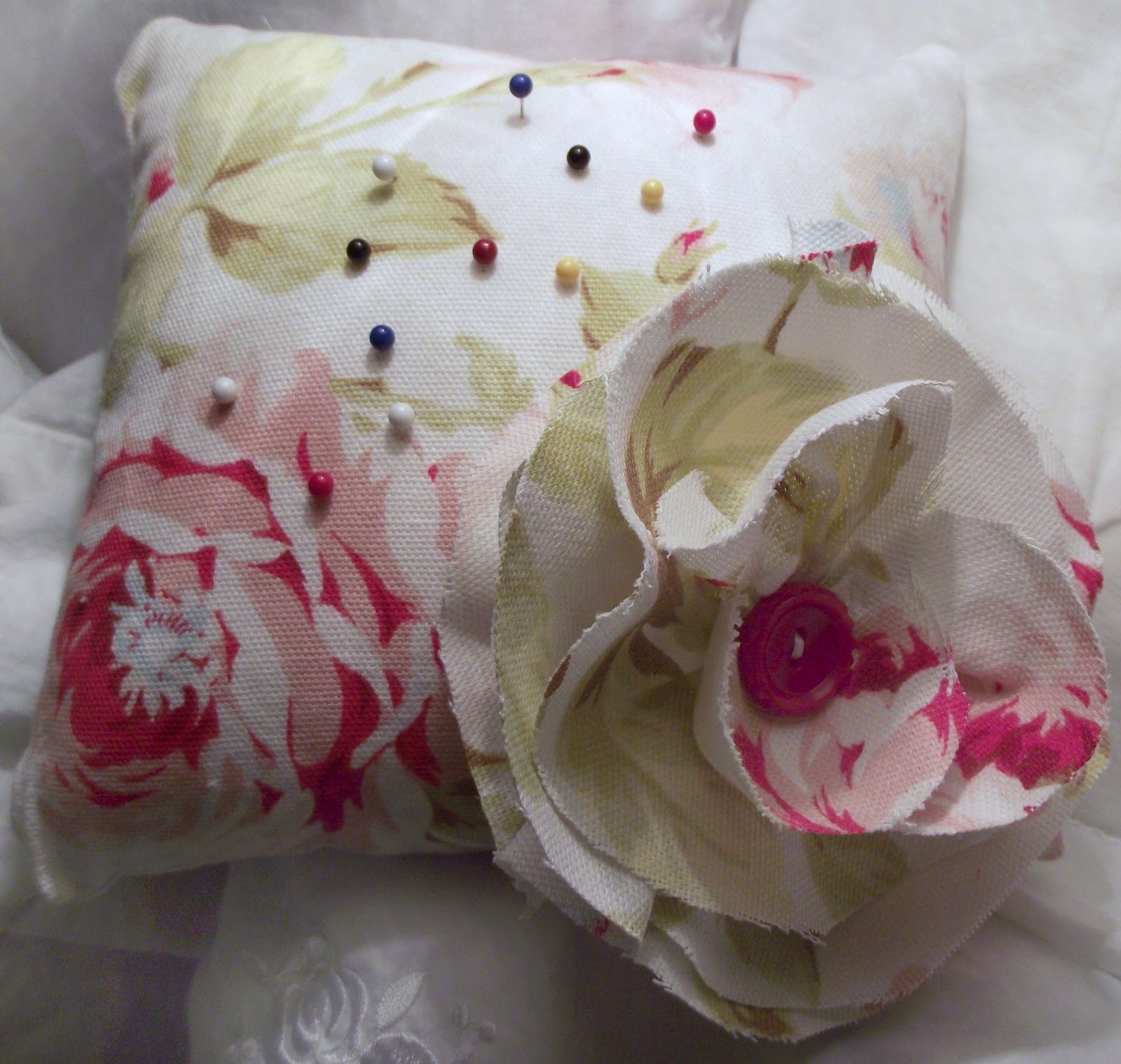 A WHITEWASHED COTTAGE Pin Cushions