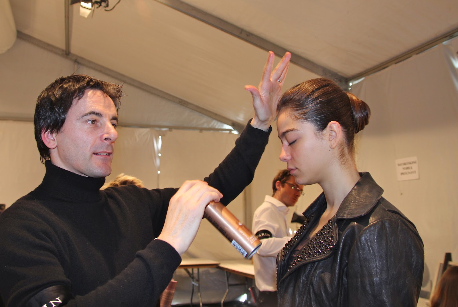 EMILIO CAVALLINI PRESENTATION FALL 2012 BACKSTAGE HAIR/BEAUTY