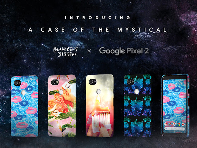 Today, Pixel fans from around the globe will be able to customize their own Pixel case by selecting one of 12 special designs that combine the Broadbent Sisters’ mystical artwork with a little bit of Google magic.