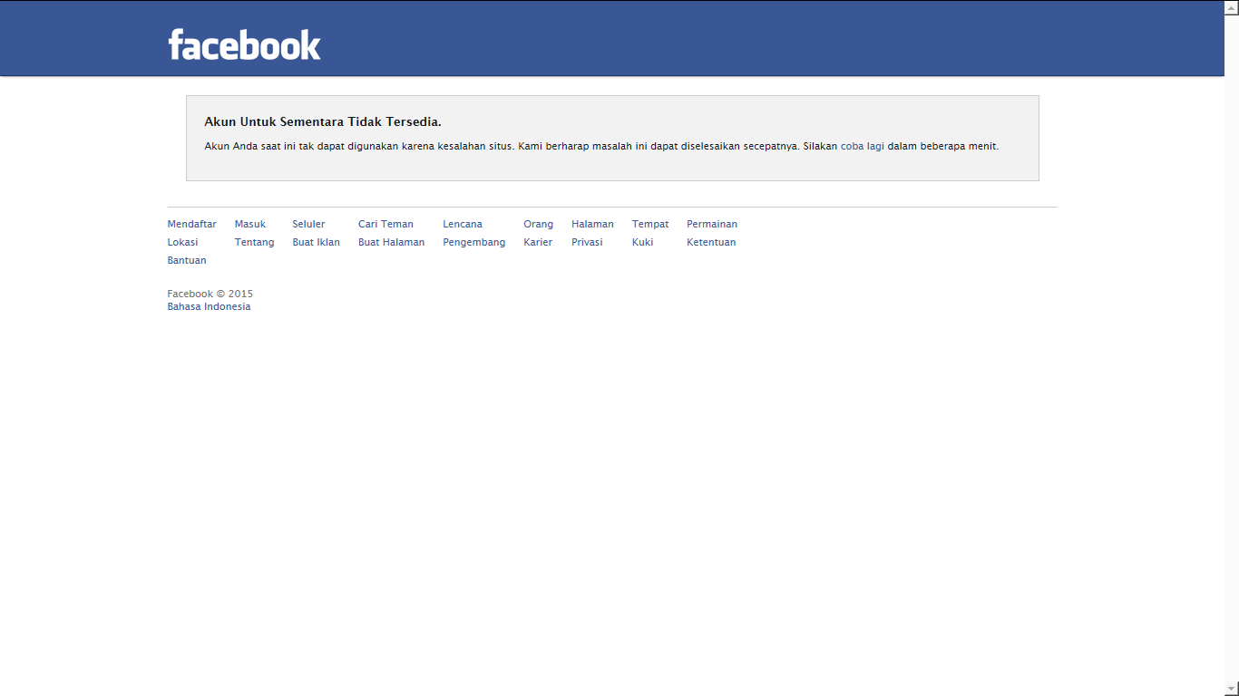 OMG! Facebook Siang Ini DOWN!