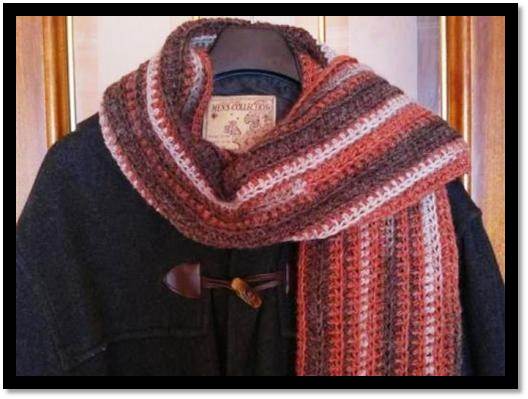 bufanda a crochet para hombre