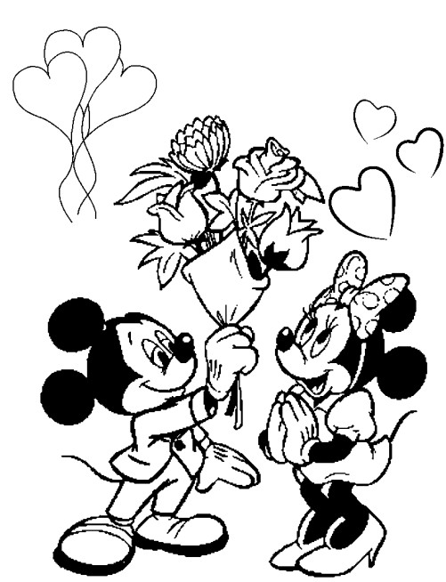 valentine mouse coloring pages - photo #28