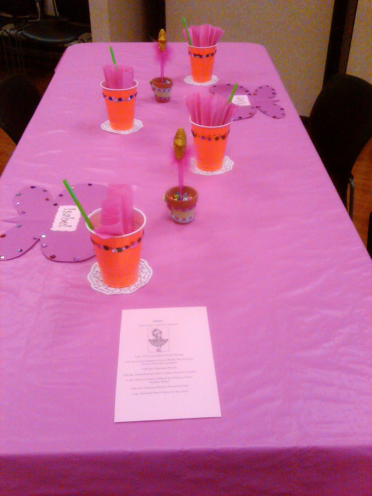 fancy nancy tea set table