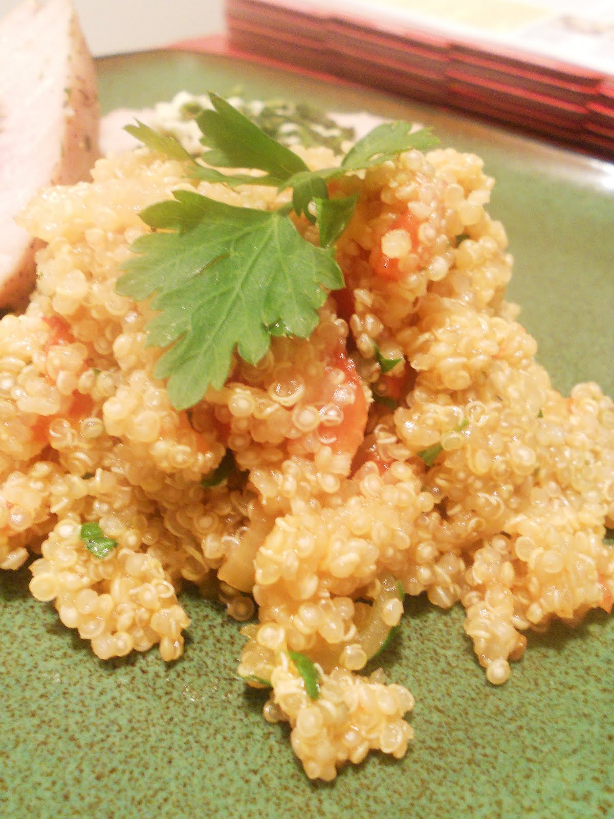 Mirepoix: Quinoa with Onions and Tomatoes