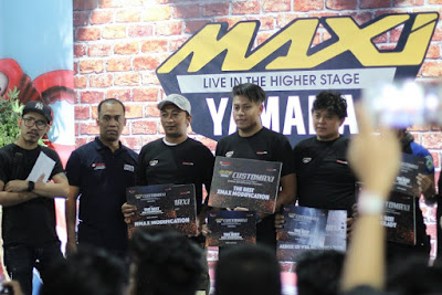Pemenang kelas Xmax, Nmax, Aerox 155 di semifinal CustoMAXI Bandung Pemenang kelas Xmax, Nmax, Aerox 155 di semifinal CustoMAXI Bandung