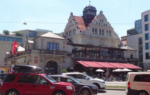 GIF: Künstlerhaus showing synagogue and today