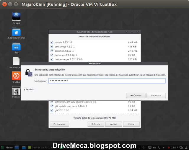 DriveMeca instalando Linux Manjaro Cinnamon paso a paso