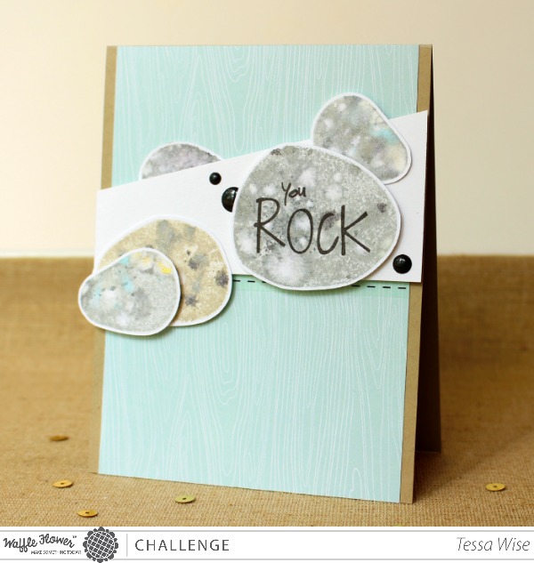 You Rock Card for Waffle Flower Challenge