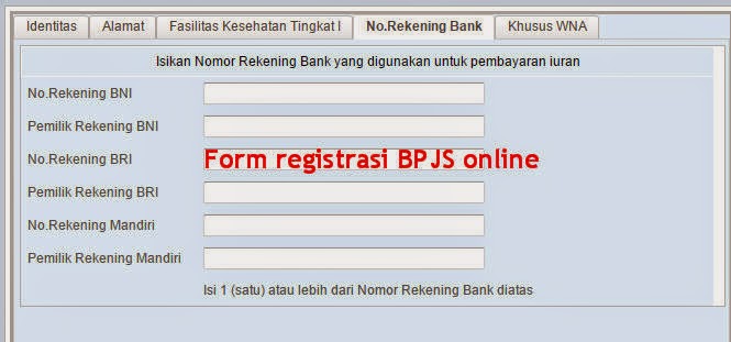 Form registrasi BPJS online