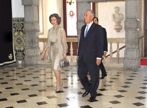 Portuguese President Marcelo Rebelo de Sousa and Queen Sofia at Alzheimer's Global Summit Lisbon 2017