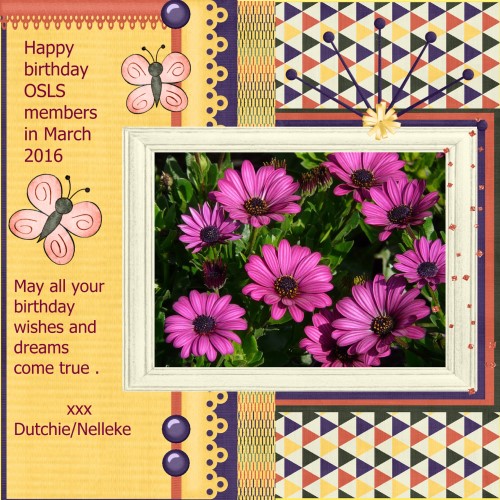 March 2016 - Happy birthday OSLS member