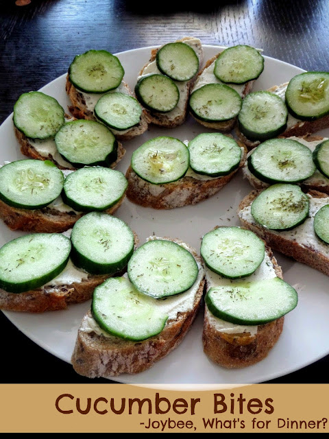 Cucumber Bites | Joybee, What's for Dinner?