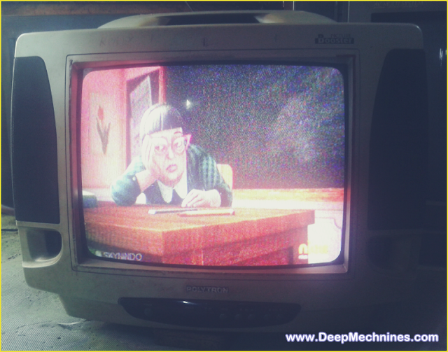 TV Polytron 14-Inc (PN 14323MG) - Tampak Depan Selesai Perbaikan Kerusakn Muncul Garis Retrace / Blanking pada TV Polytron 14-Inc (PN 14323MG)
