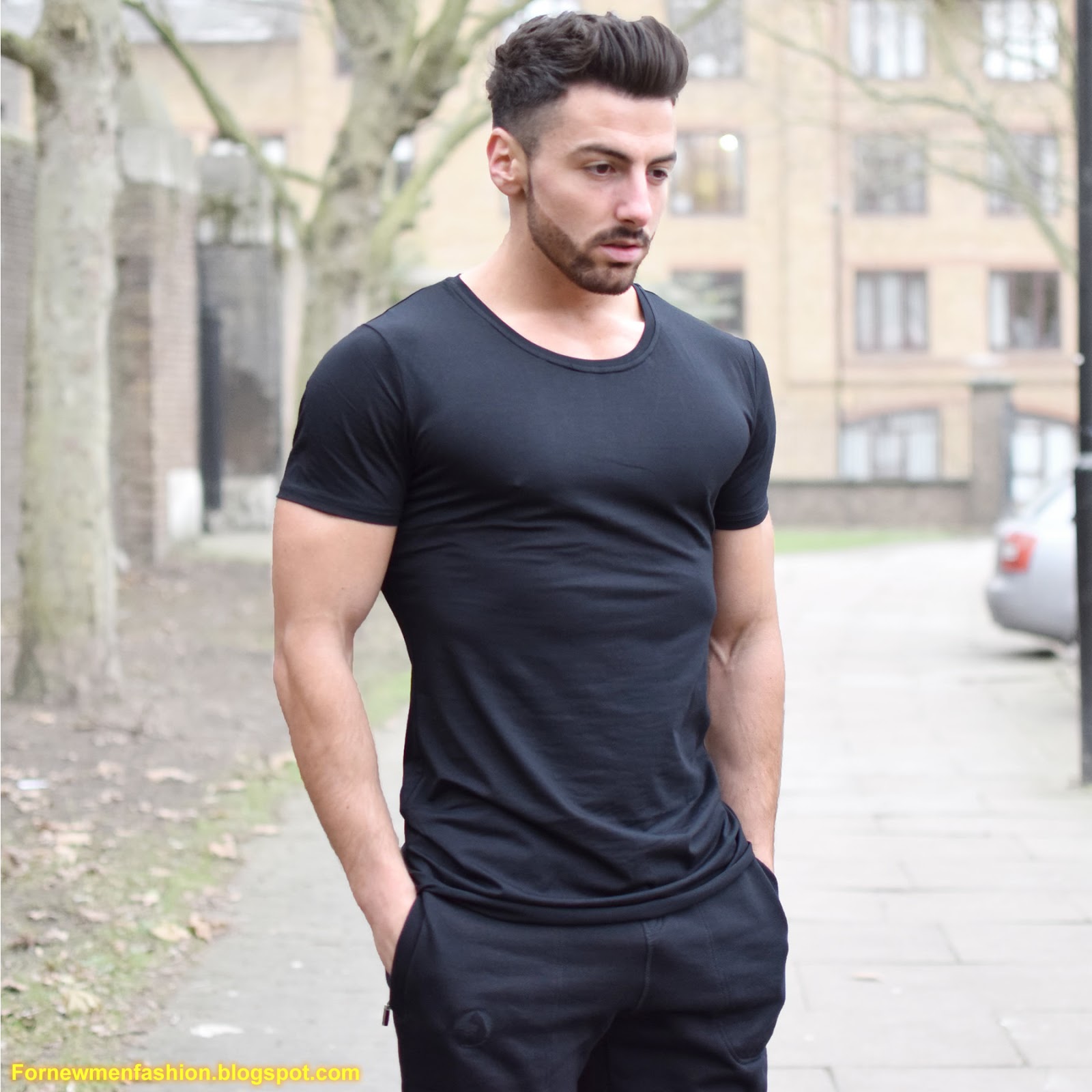 Black Color Shirts Trend For New Men Fashion