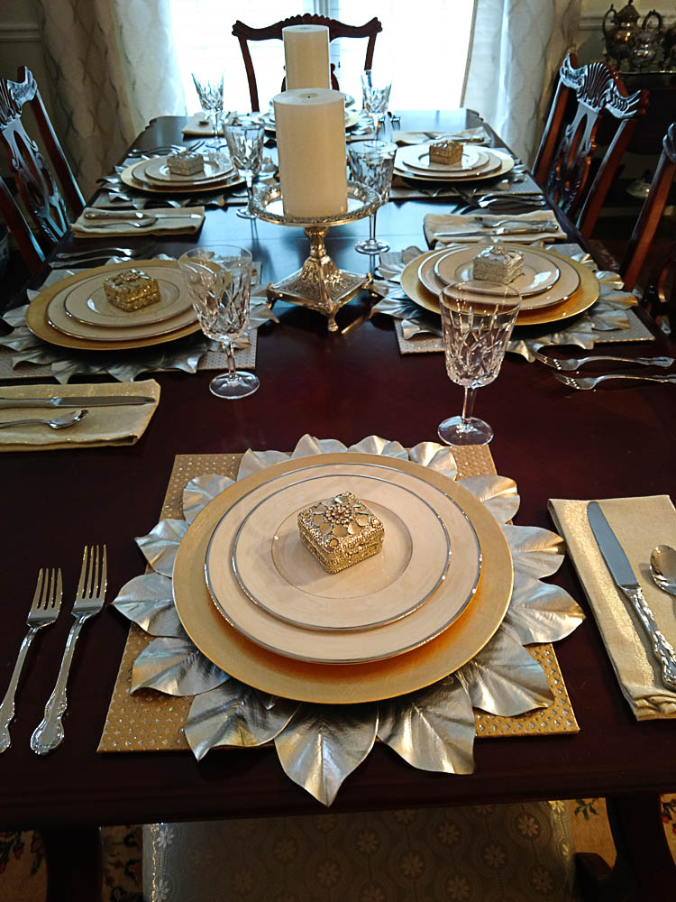 A Silver and Gold Christmas Tablescape Positively Southern