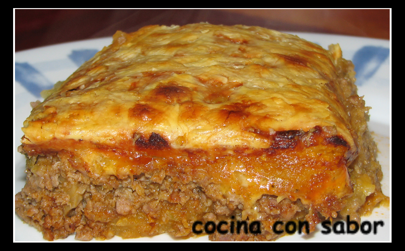Pastel de patata y carne (Thermomix)
