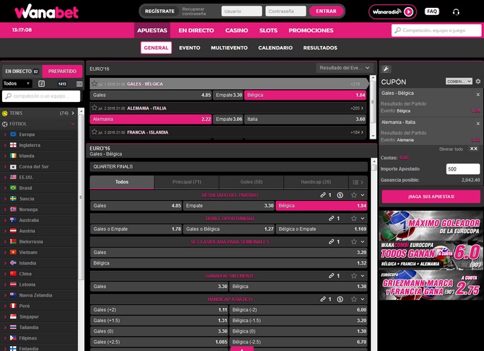 Wanabet Wanabet Screen
