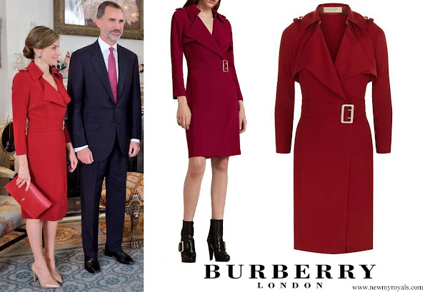 Queen-Letizia-wore-Burberry-Buckle-Detail-Satin-Back-Crepe-Trench-Dress.jpg