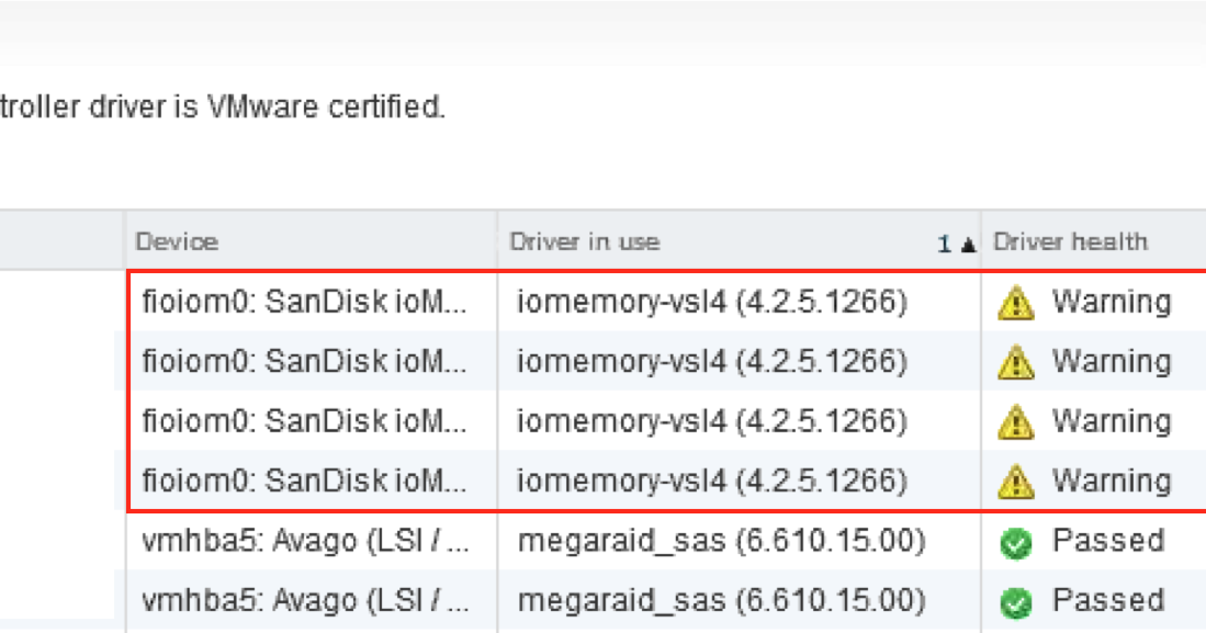 vSAN HCL Warning Just Another IT Blog